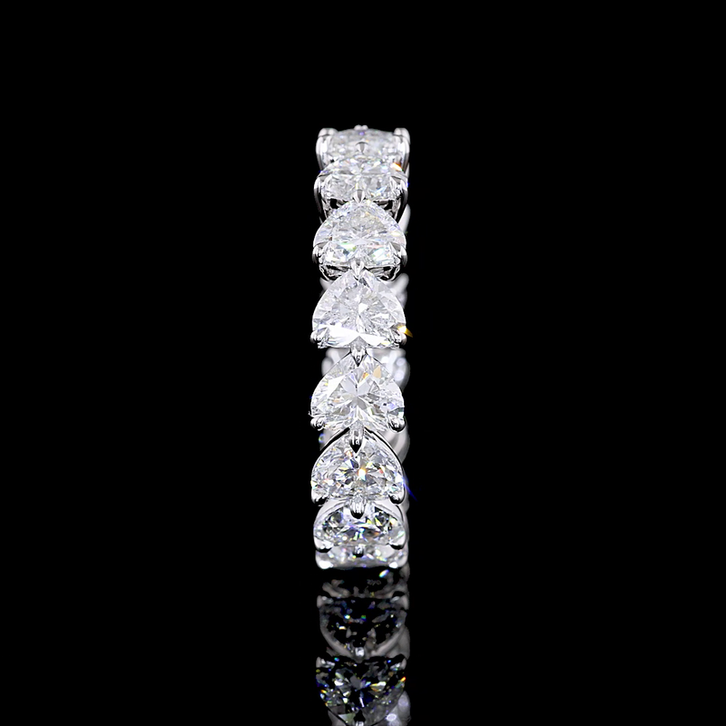 4ctw Heart East West Prong Diamond Eternity Band