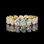 4ctw Heart East West Prong Diamond Eternity Band