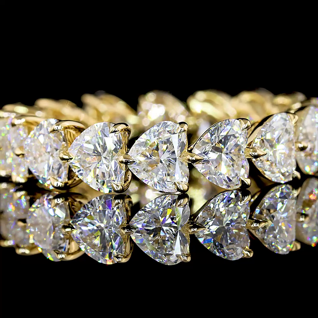 4ctw Heart East West Prong Diamond Eternity Band