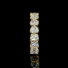 4ctw Heart East West Prong Diamond Eternity Band