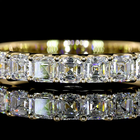 1ctw U Prong Asscher Half Eternity Band
