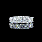2ctw Prong Cushion Five Stone Band