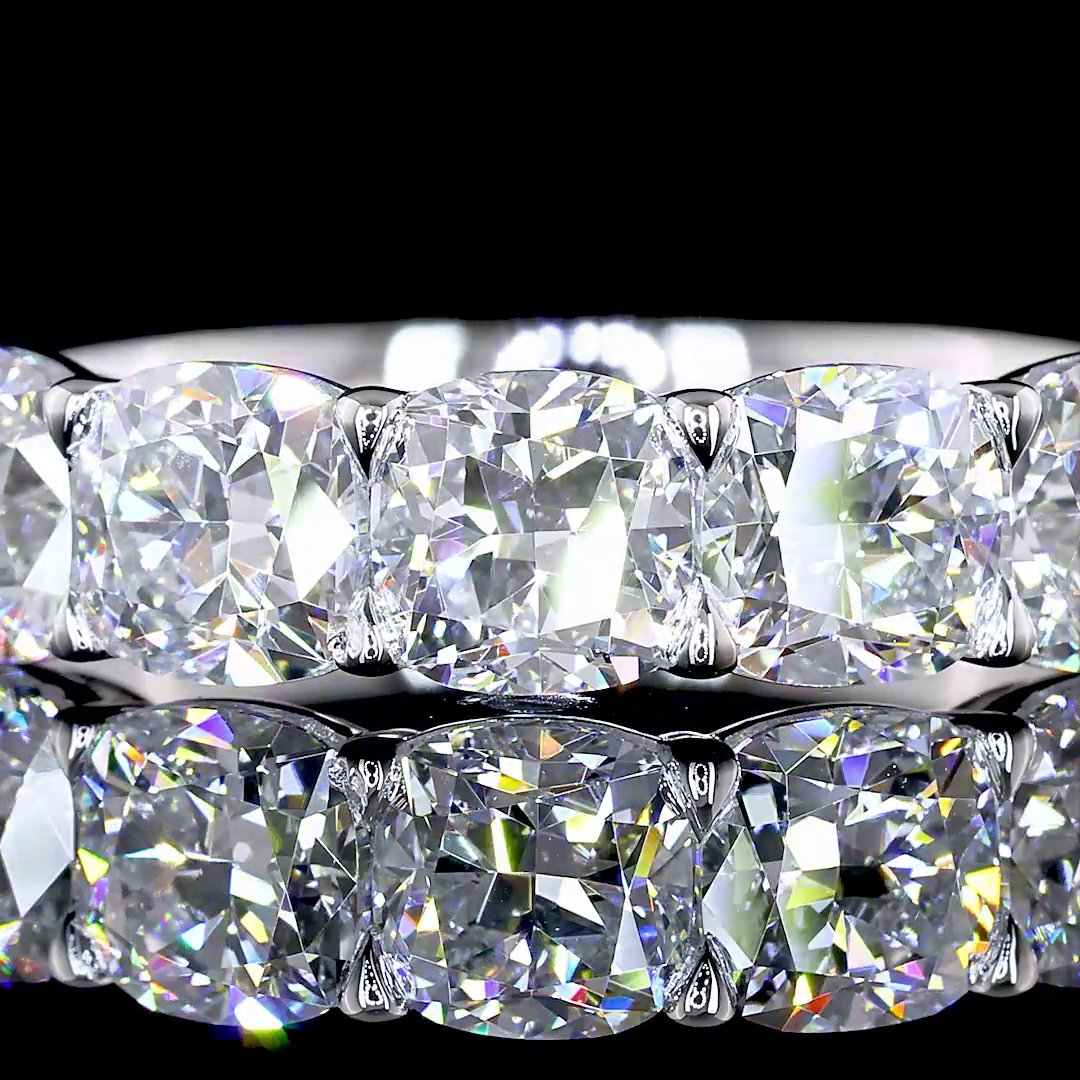 2ctw Prong Cushion Five Stone Band