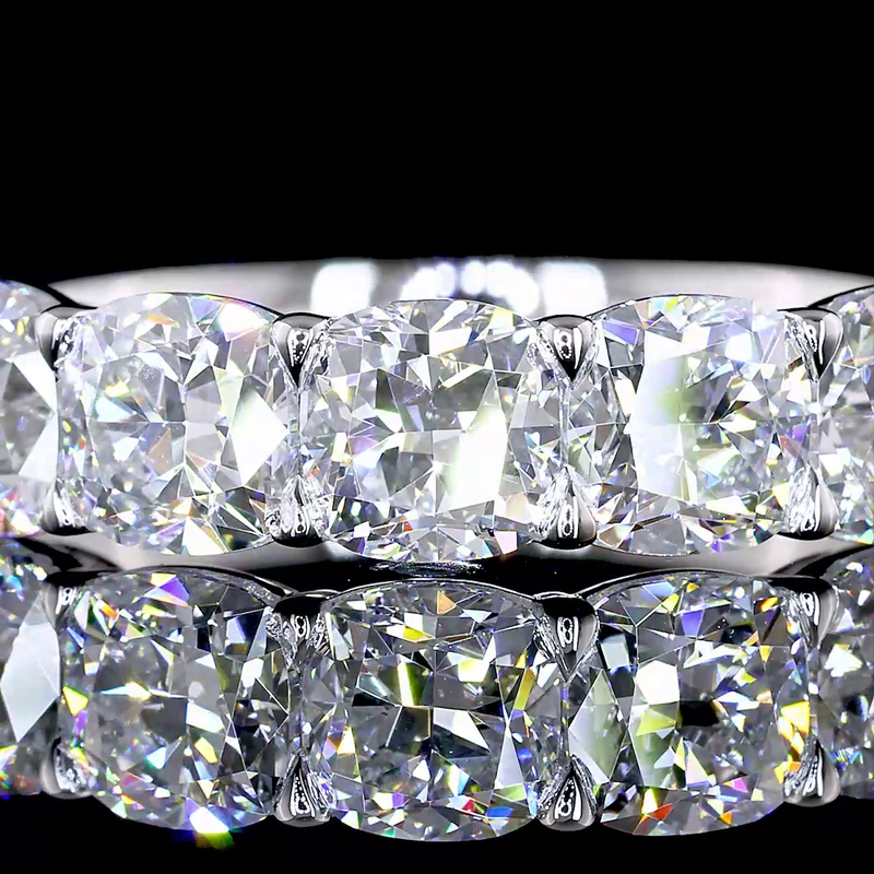 2ctw Prong Cushion Five Stone Band