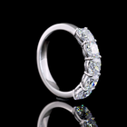2ctw Prong Cushion Five Stone Band