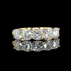 2ctw Prong Cushion Five Stone Band