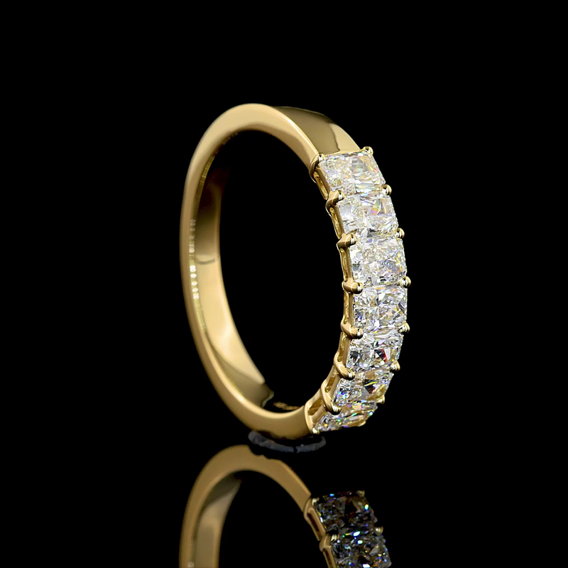 1ctw Prong Radiant Seven Stone Band