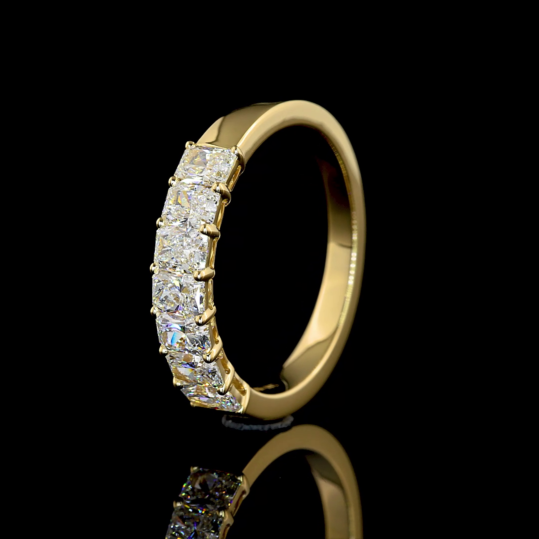 1ctw Prong Radiant Seven Stone Band