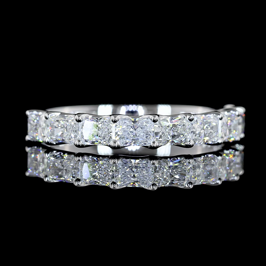 1ctw Prong East West Radiant Half Eternity Band