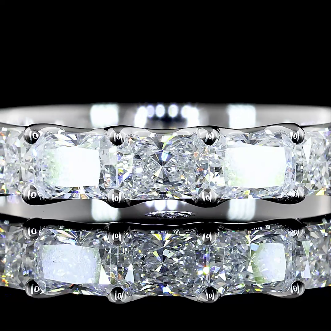 1ctw Prong East West Radiant Half Eternity Band