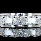 1ctw Prong East West Radiant Half Eternity Band