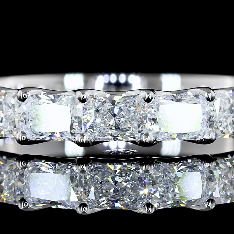 1ctw Prong East West Radiant Half Eternity Band