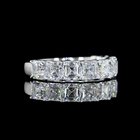 3ctw Asscher Prong Diamond Half Eternity Band