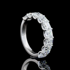 3ctw Asscher Prong Diamond Half Eternity Band