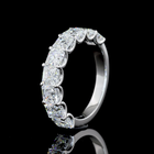 3ctw Asscher Prong Diamond Half Eternity Band