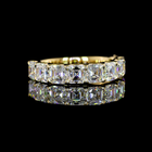 3ctw Asscher U Prong Diamond Half Eternity Band