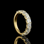 3ctw Asscher U Prong Diamond Half Eternity Band