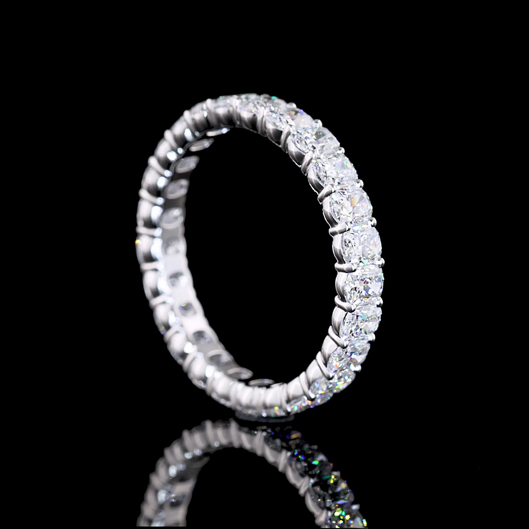 2-1/4ctw Prong Cushion Eternity Band