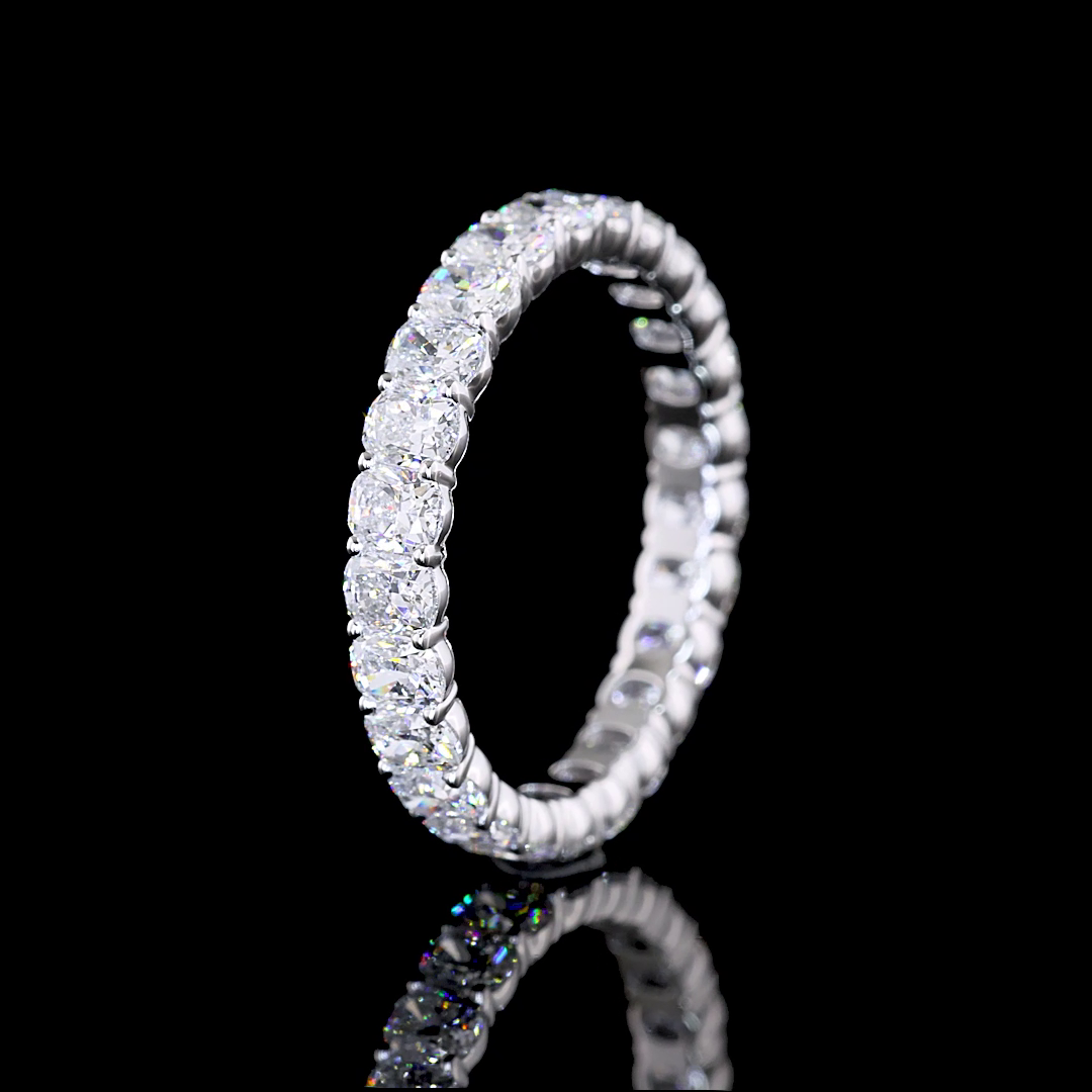 2-1/4ctw Prong Cushion Eternity Band