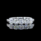 1ctw Prong Cushion Five Stone Band
