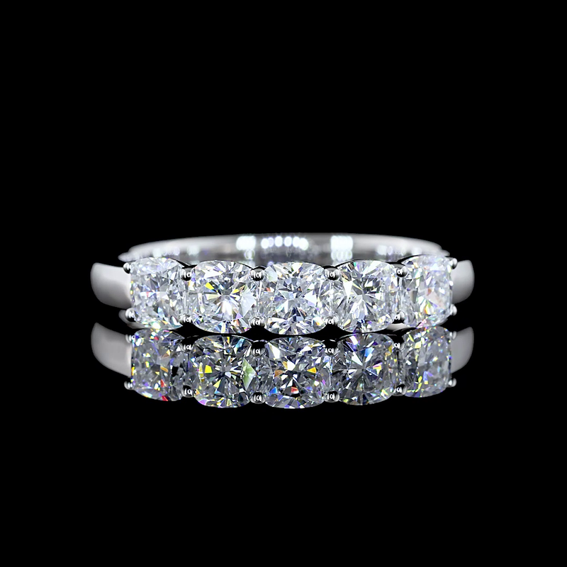 1ctw Prong Cushion Five Stone Band