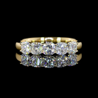 1ctw Prong Cushion Five Stone Band