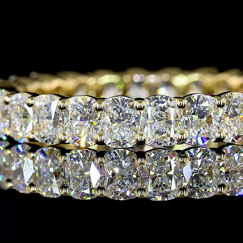 2-1/4ctw Prong Cushion Eternity Band