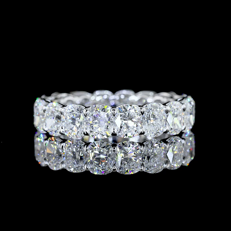 5ctw Cushion Prong Diamond Eternity Band