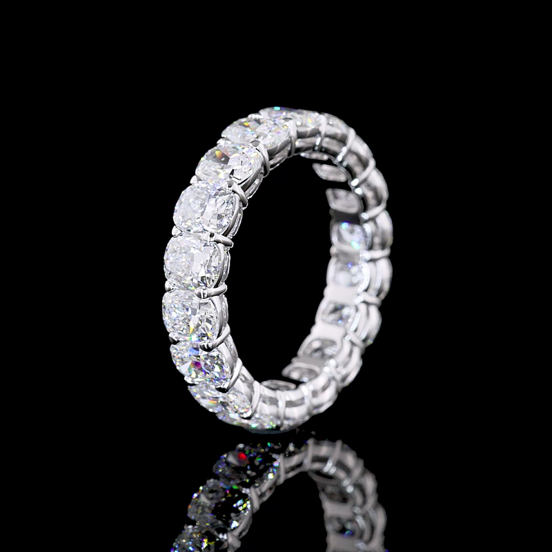 5ctw Cushion Prong Diamond Eternity Band