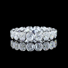 2ctw Bezel Cushion Eternity Band