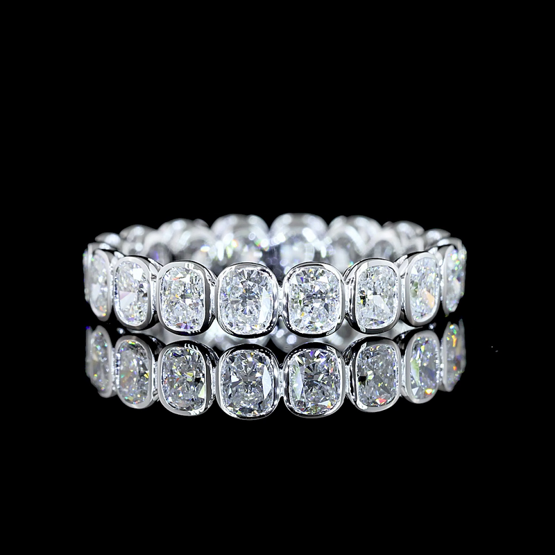 2ctw Bezel Cushion Eternity Band