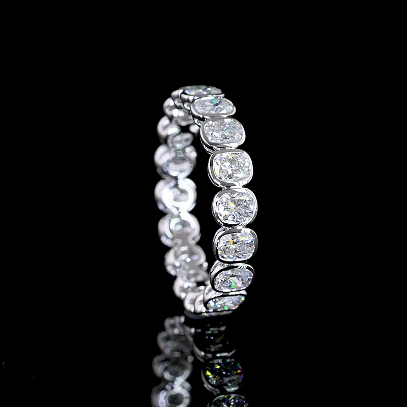 2ctw Bezel Cushion Eternity Band