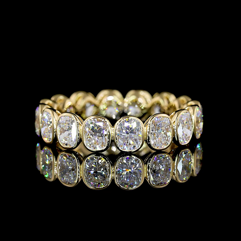 3ctw Cushion Bezel Diamond Eternity Band