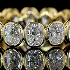 3ctw Cushion Bezel Diamond Eternity Band