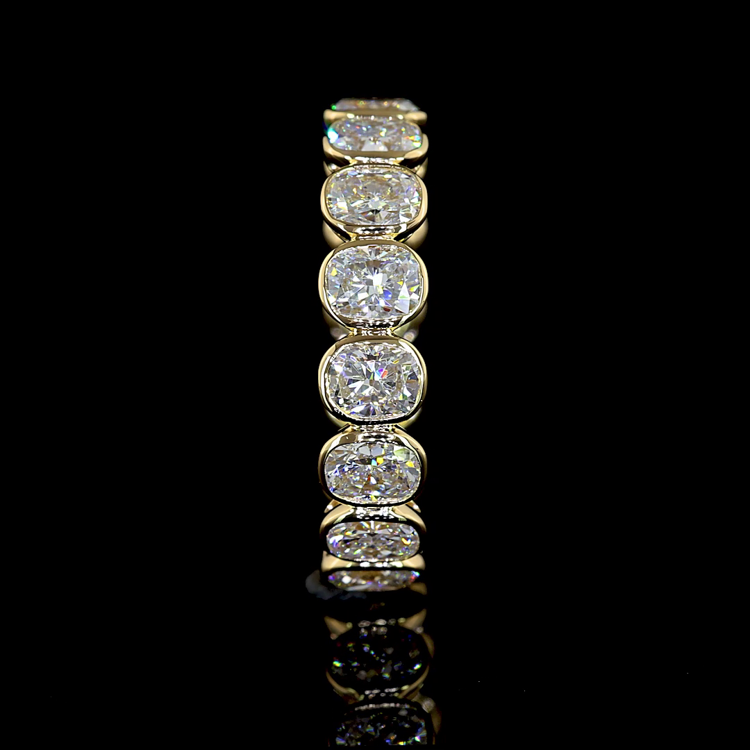 3ctw Cushion Bezel Diamond Eternity Band