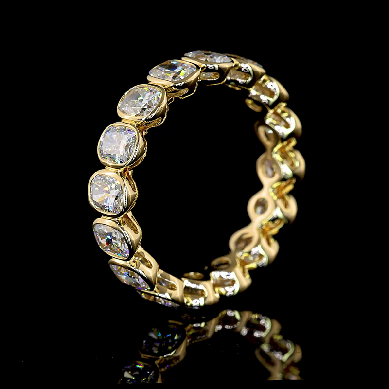 3ctw Cushion Bezel Diamond Eternity Band