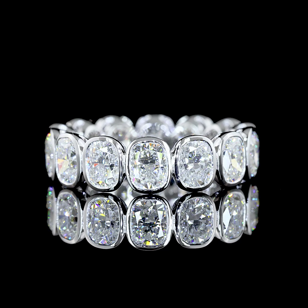 5ctw Cushion Bezel Diamond Eternity Band