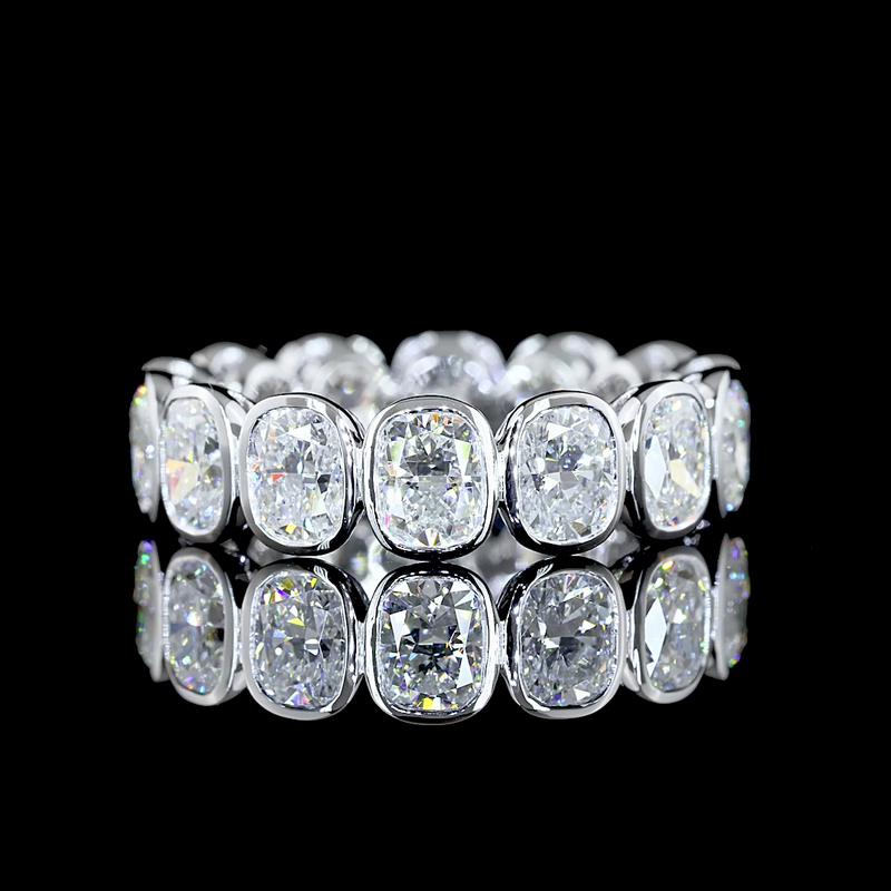 5ctw Cushion Bezel Diamond Eternity Band