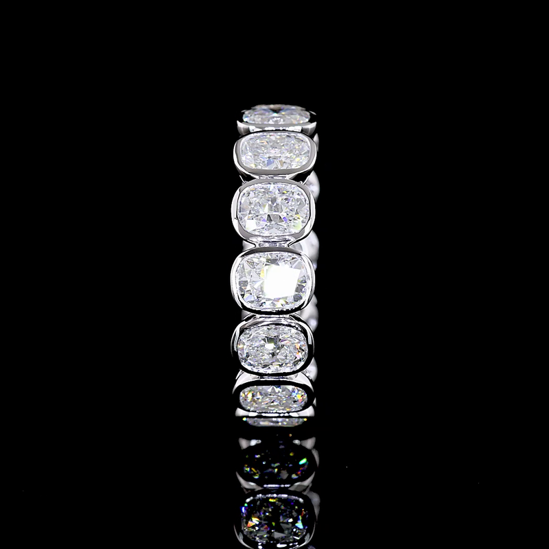 5ctw Cushion Bezel Diamond Eternity Band