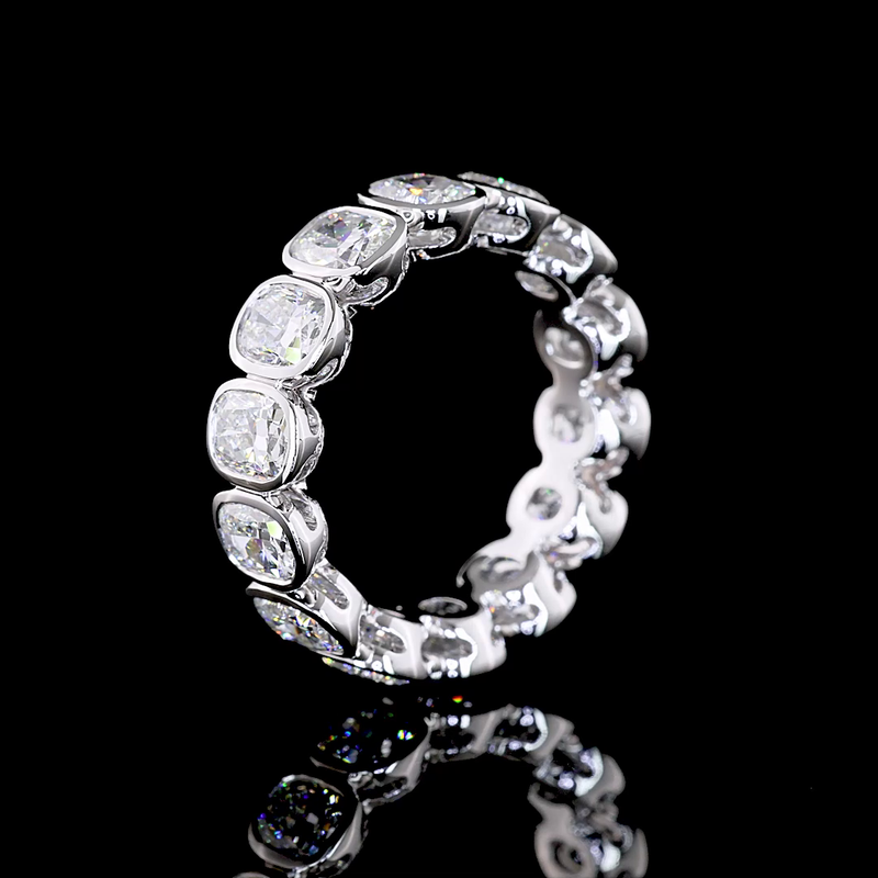 5ctw Cushion Bezel Diamond Eternity Band