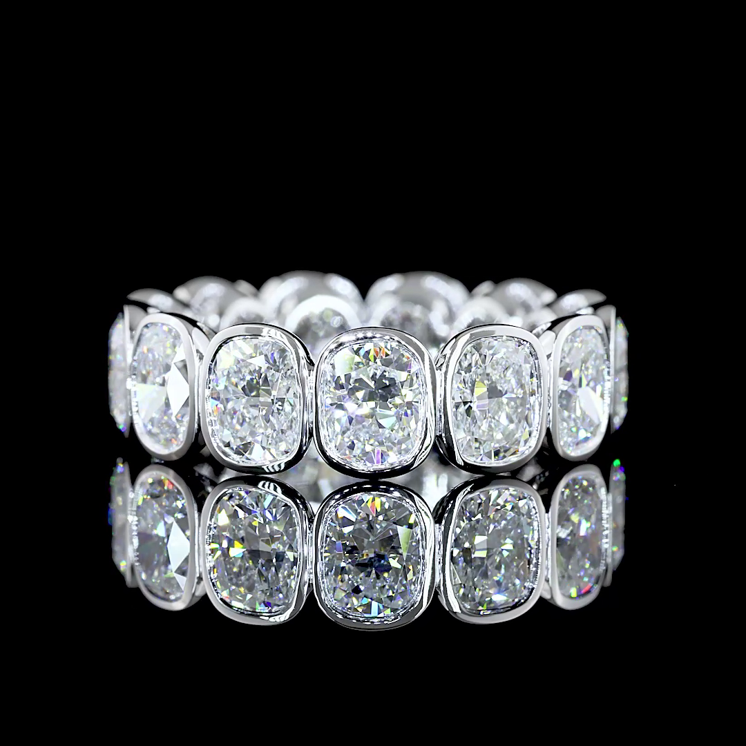 7ctw Cushion Bezel Diamond Eternity Band