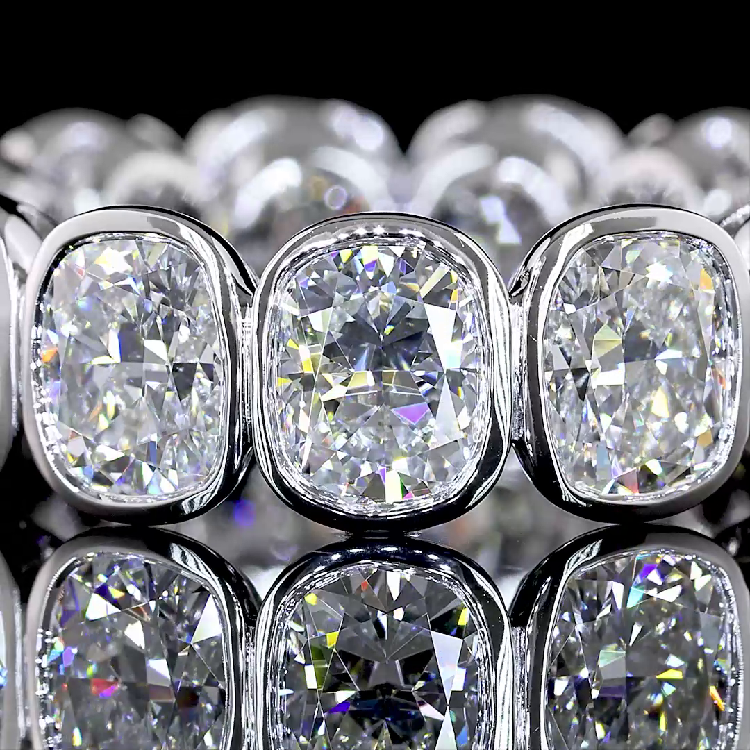 7ctw Cushion Bezel Diamond Eternity Band