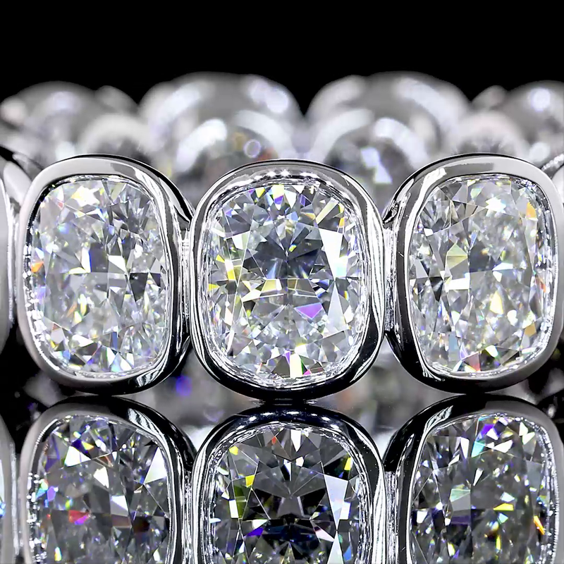 7ctw Cushion Bezel Diamond Eternity Band