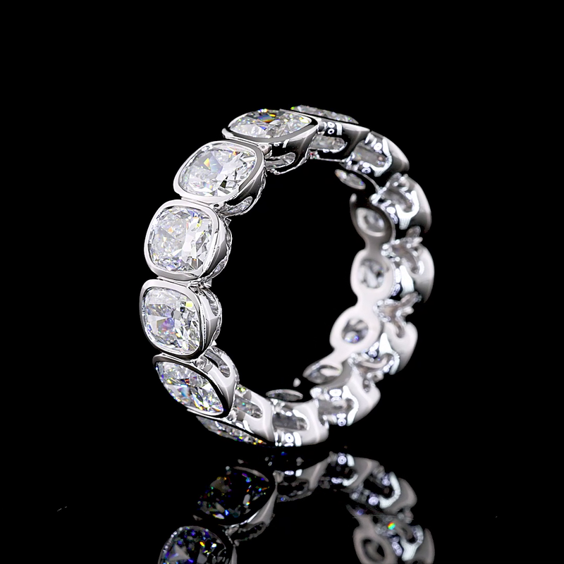 7ctw Cushion Bezel Diamond Eternity Band