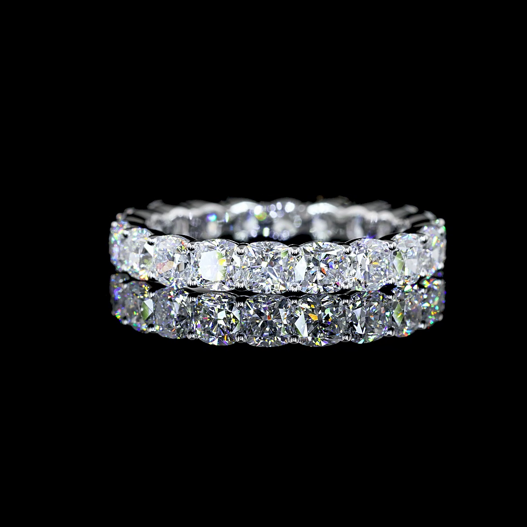 4ctw Cushion Prong Diamond Eternity Band