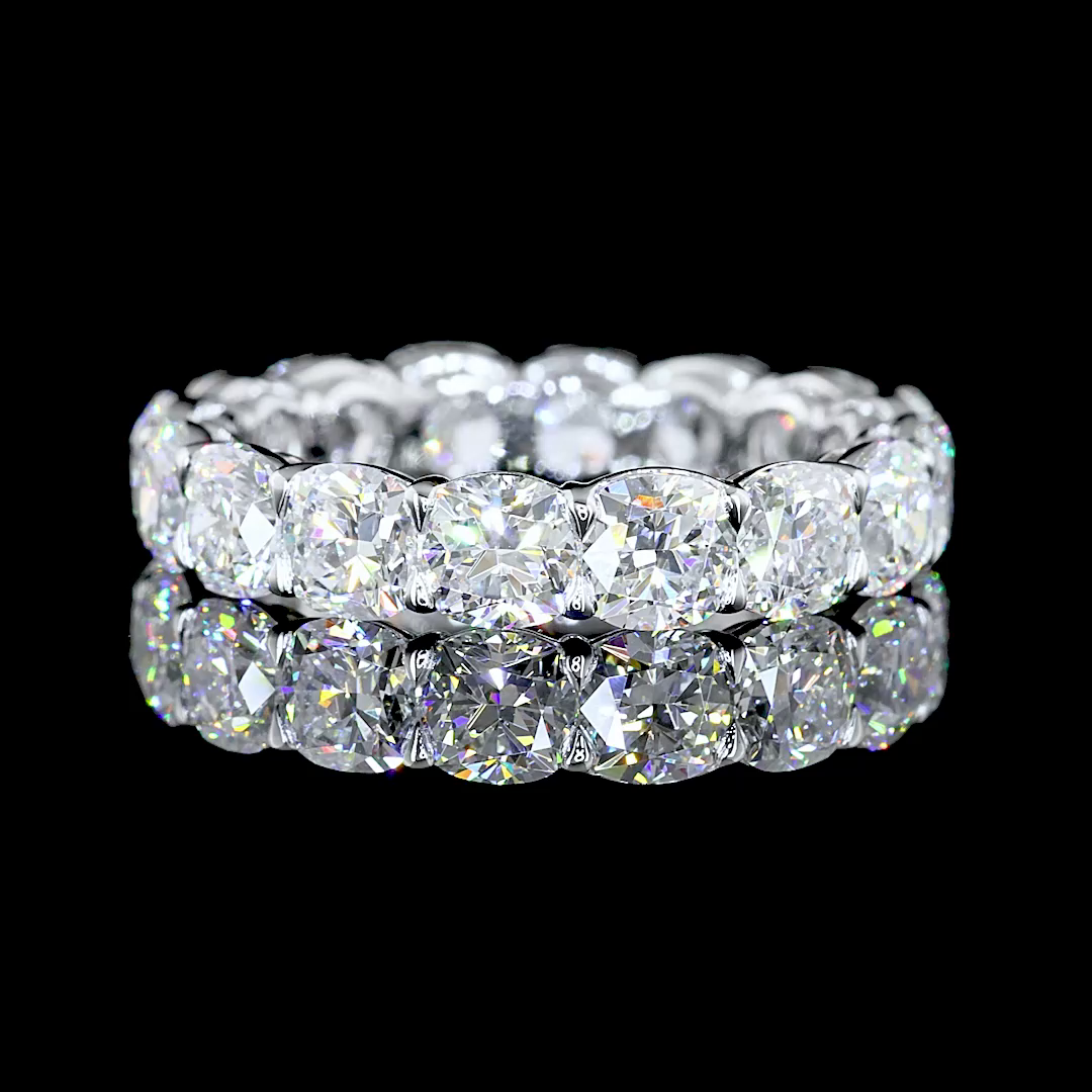 5ctw Cushion Prong Diamond Eternity Band