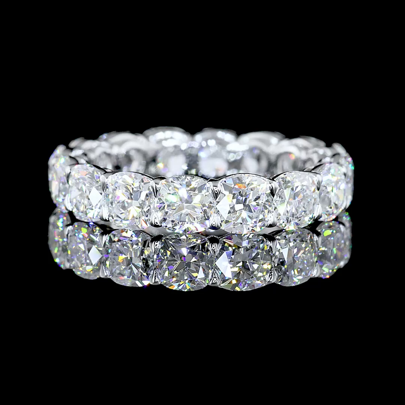 5ctw Cushion Prong Diamond Eternity Band