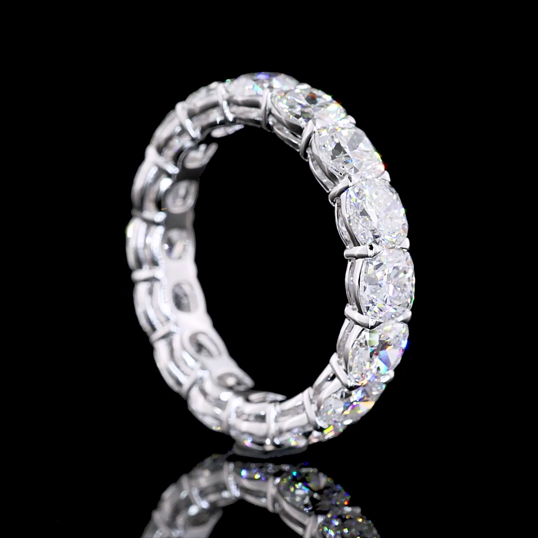 5ctw Cushion Prong Diamond Eternity Band