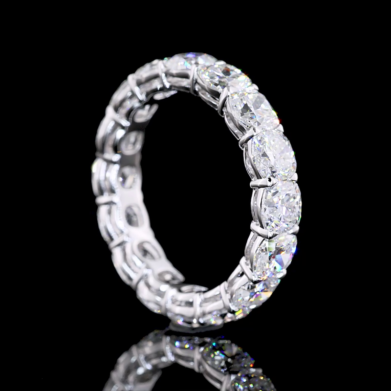 5ctw Cushion Prong Diamond Eternity Band
