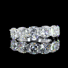 5ctw Cushion Prong Diamond Half Eternity Band